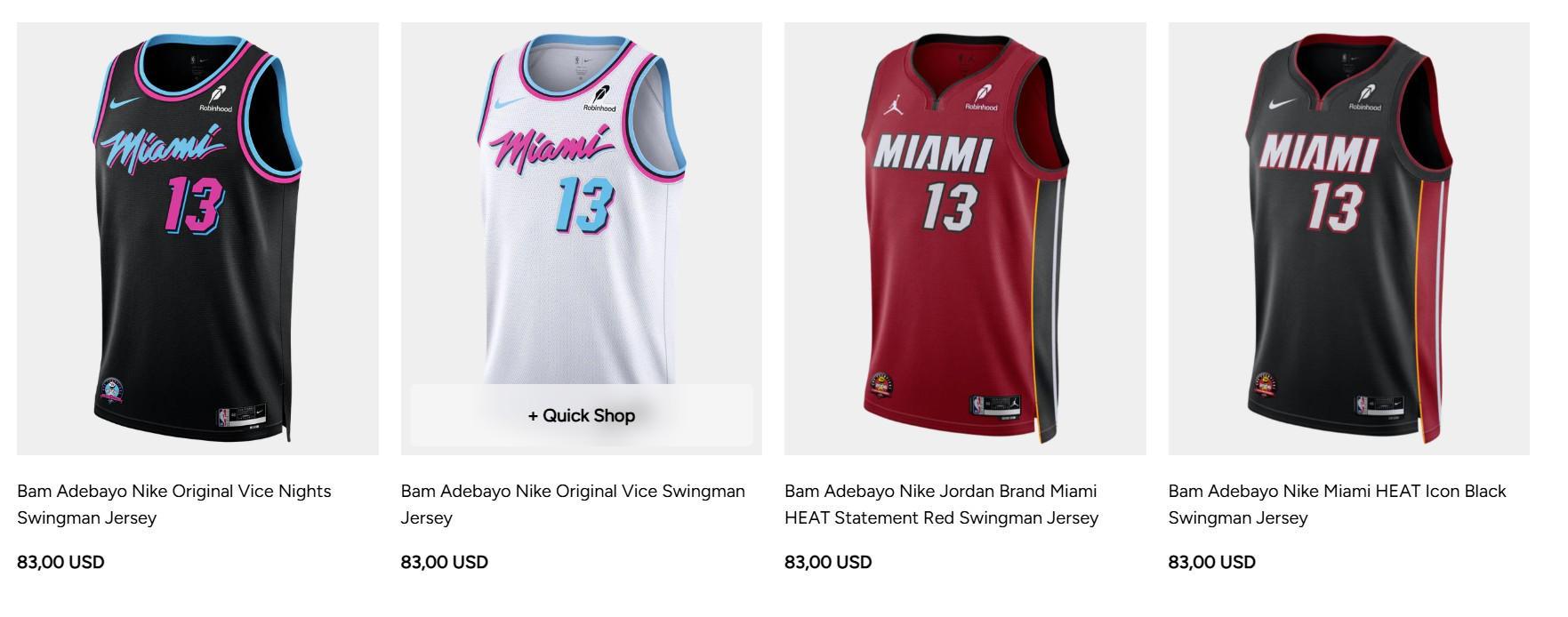 开云-庆祝阿德巴约83分，热火官方商店上架83美元球衣和13美元门票